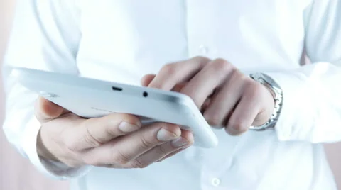 Businessman Using Tablet Stock Footage 64051402