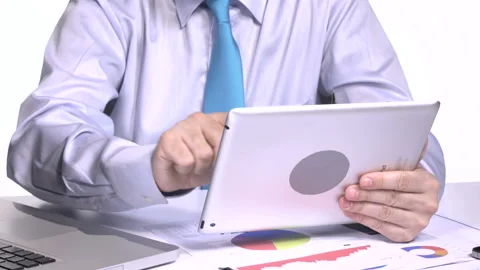 Businessman using tablet  Video stock 210162724