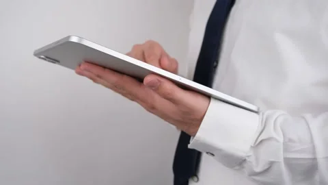 Businessman using tablet Video stock 236194961