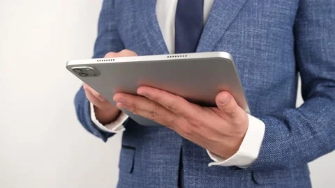 Businessman using tablet Stock Footage 236195347