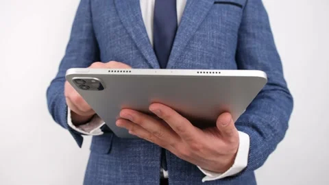 Businessman using tablet Stock Footage 237867403