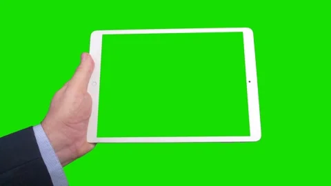 Businessman Using Tablet With Green Screen Stock Footage 265569372