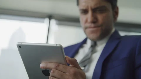 Businessman Using Tablet In Office Stock-Footage 208743534