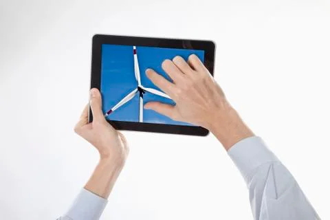 Businessman using tablet pc Stock Photos