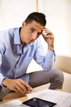 Businessman using a Tablet PC Stock Photos