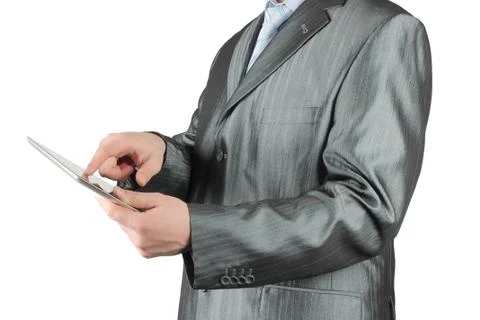 Businessman using tablet pc. Stock Photos