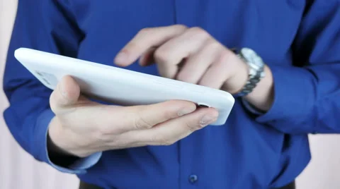 Businessman Using Touchscreen Stock Footage 64051628