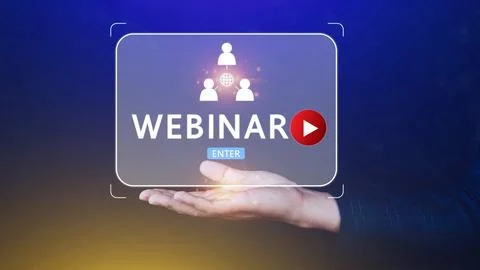 Businessman using with Webinar E-business Browsing Connection, online techn.. Stock Photos