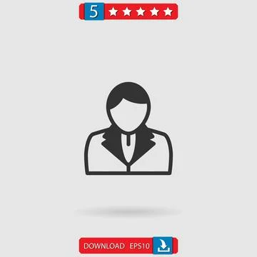 Businessman vector icon Illustrazione stock