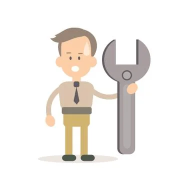 Businessman vector illustration in flat style Stock Illustration