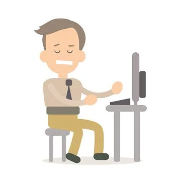 Businessman vector illustration in flat style Stock Illustration