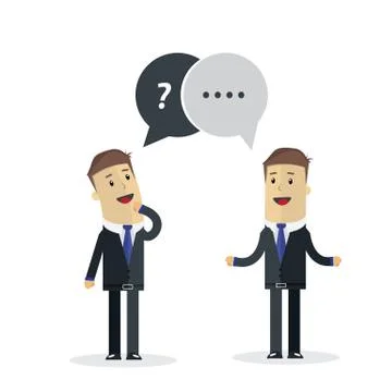 Businessman Vector Illustration. Interview Stock Illustration