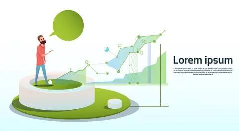 Businessman Visualization Analysis Finance Graph Financial Business Chart Copy 스톡 일러스트