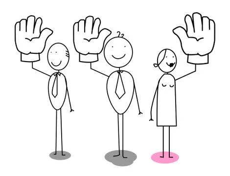 Businessman Voting Up Hand Stock Illustration