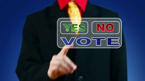 Businessman voting Yes Stock Footage 9635605