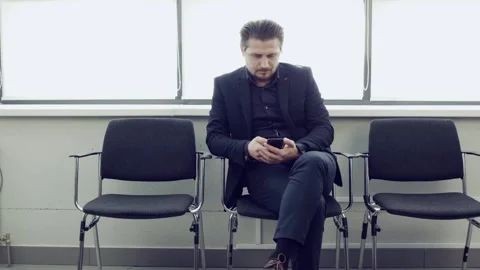 Businessman waiting. Stock Footage 96305717