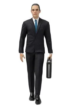 A businessman walking with a briefcase Stock Illustration