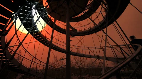 Businessman walking. sunset sun. progress upwards. success. stairs. person man Stock Footage 64802704