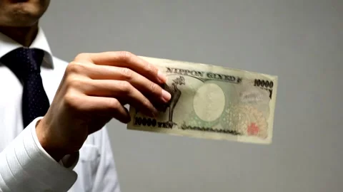 A businessman waving banknotes Stock Footage 335466433