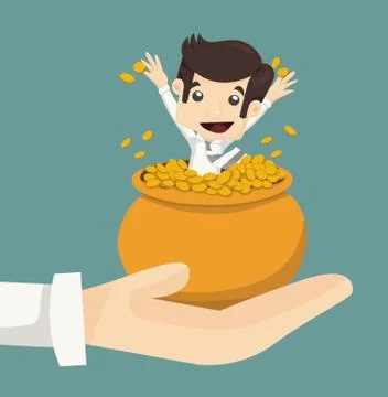 Businessman wealth Illustrazione stock