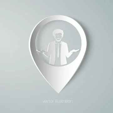 Businessman web pointer icon Illustrazione stock