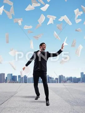 Businessman who has achieved success Stock Photos