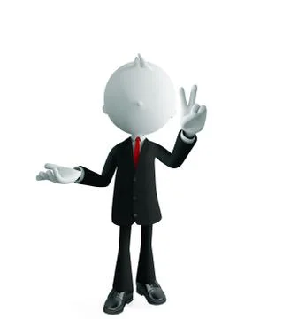 Businessman with win pose Stock Illustration