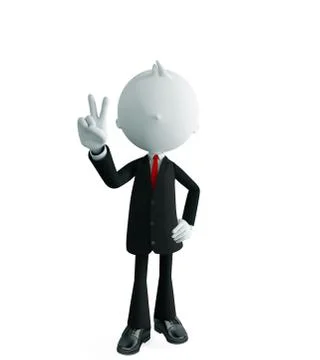 Businessman with win pose Stock Illustration