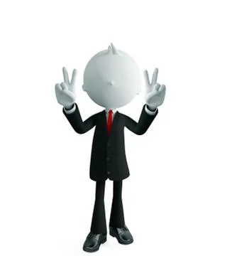 Businessman with win pose Stock Illustration