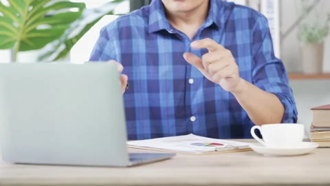 Businessman work form home Video stock 156042230