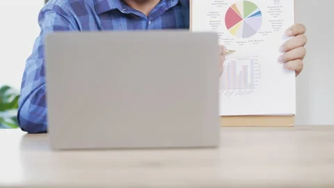 Businessman work form home Video stock 156042801