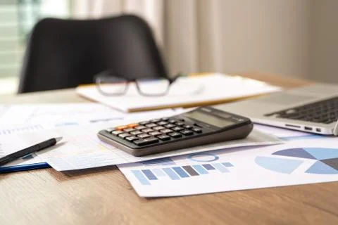 Businessman work in office analysis chart graphy planning analyzing financial Stock Photos