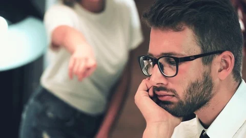 A businessman at work in office Stock Footage 70138979