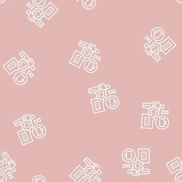 Businessman work optimize line seamless pattern Stock Illustration