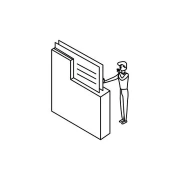 Businessman worker with folder documents Stock Illustration