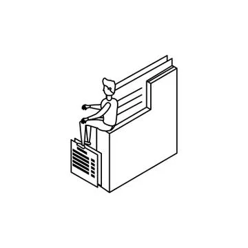 Businessman worker with folder documents Stock Illustration