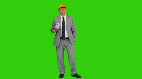 Businessman is working on a building project Видео 1084813