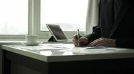 Businessman Working With Business Graph In The Office Stock Footage