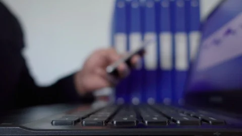 Businessman working close up shot Stock Footage 88475321