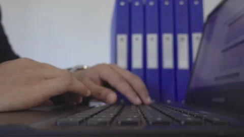 Businessman working close up shot Stock Footage 88476832