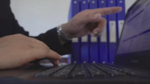 Businessman working close up shot Stock Footage 88477166