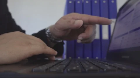 Businessman working close up shot Stock Footage 88477353