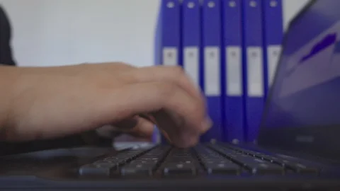 Businessman working close up shot Stock Footage 88477649