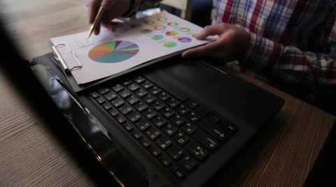 Businessman Working at the Computer Stock Footage 63090373