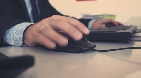 Businessman working at the computer. Stock Footage 67604471