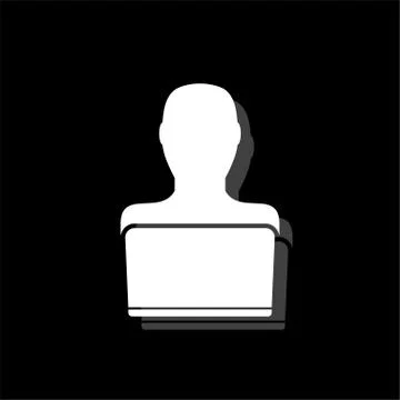 Businessman Working on Computer icon flat Illustrazione stock