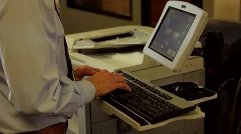 BUSINESSMAN WORKING AT COPY Stock-Footage 1391768