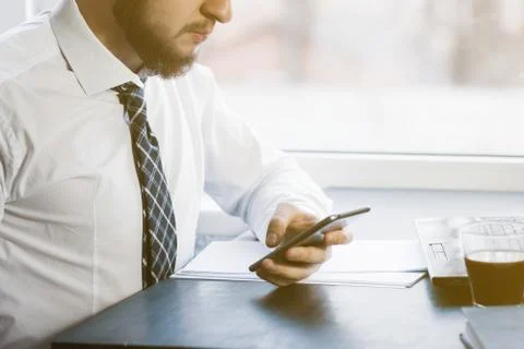 Businessman working with documents 스톡 사진