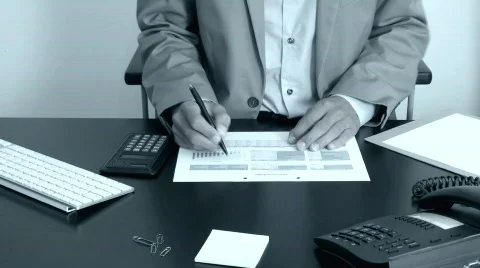 Businessman Working Stock Footage 752663
