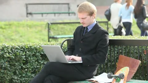 Businessman working Video stock 11896313